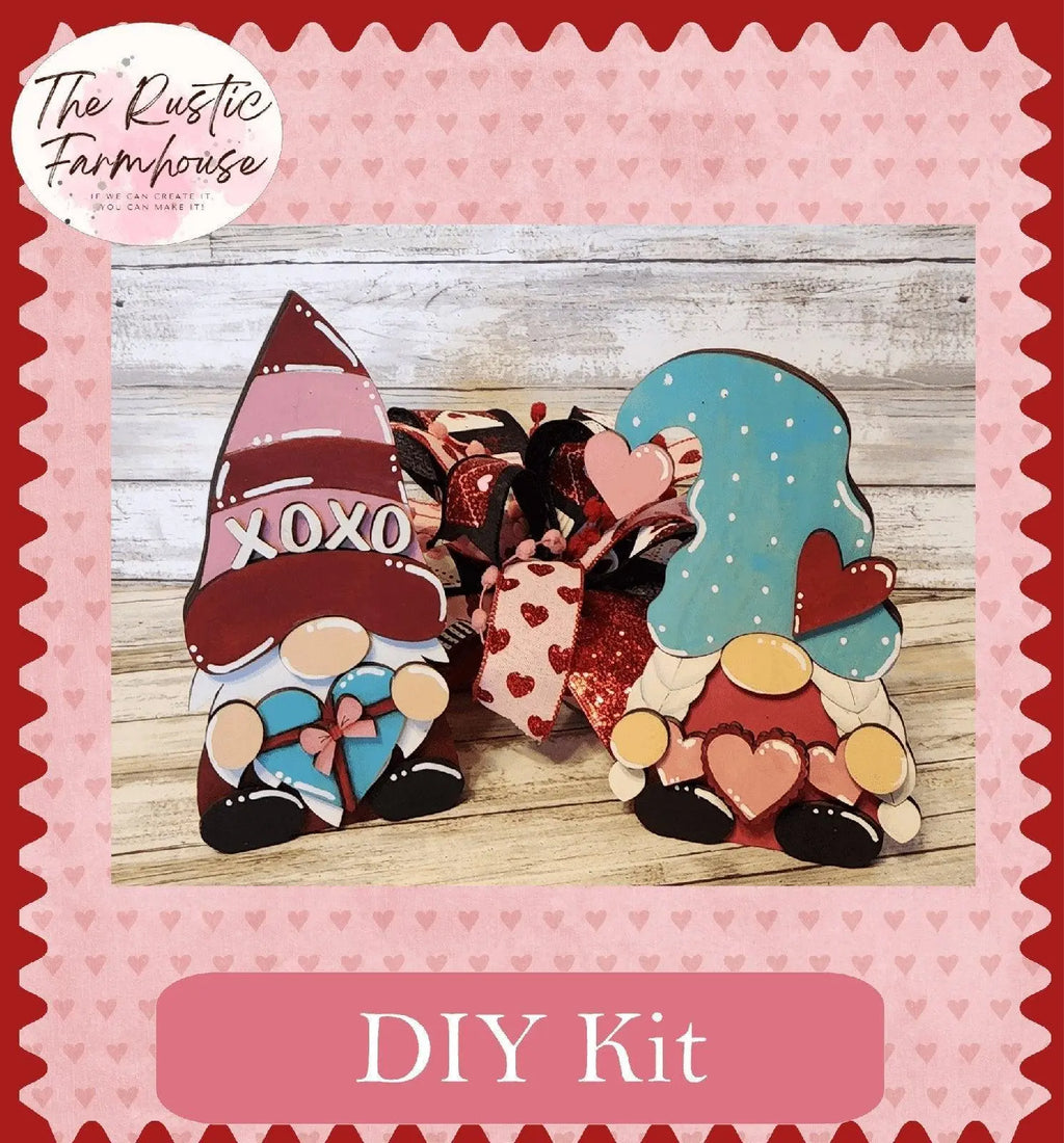 Sitting Boy & Girl Gnome, Gnome Shelf Sitters, DIY Wood Gnomes DIY - RusticFarmhouseDecor