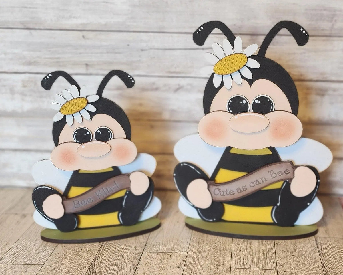 Sitting Bumble Bee Decor DIY Craft kit for paint parties Bee Kind Unfinished DIY Wood Kit, Blanks to Decorate Home Decor - RusticFarmhouseDecor