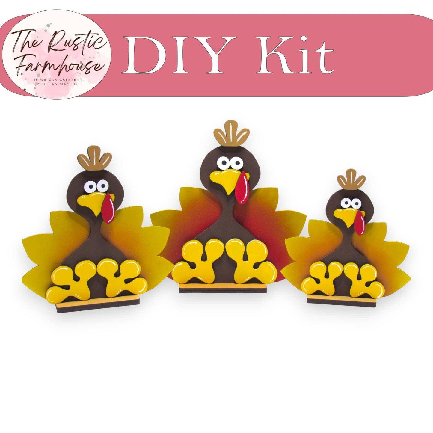 Sitting Thanksgiving Turkeys - RusticFarmhouseDecor