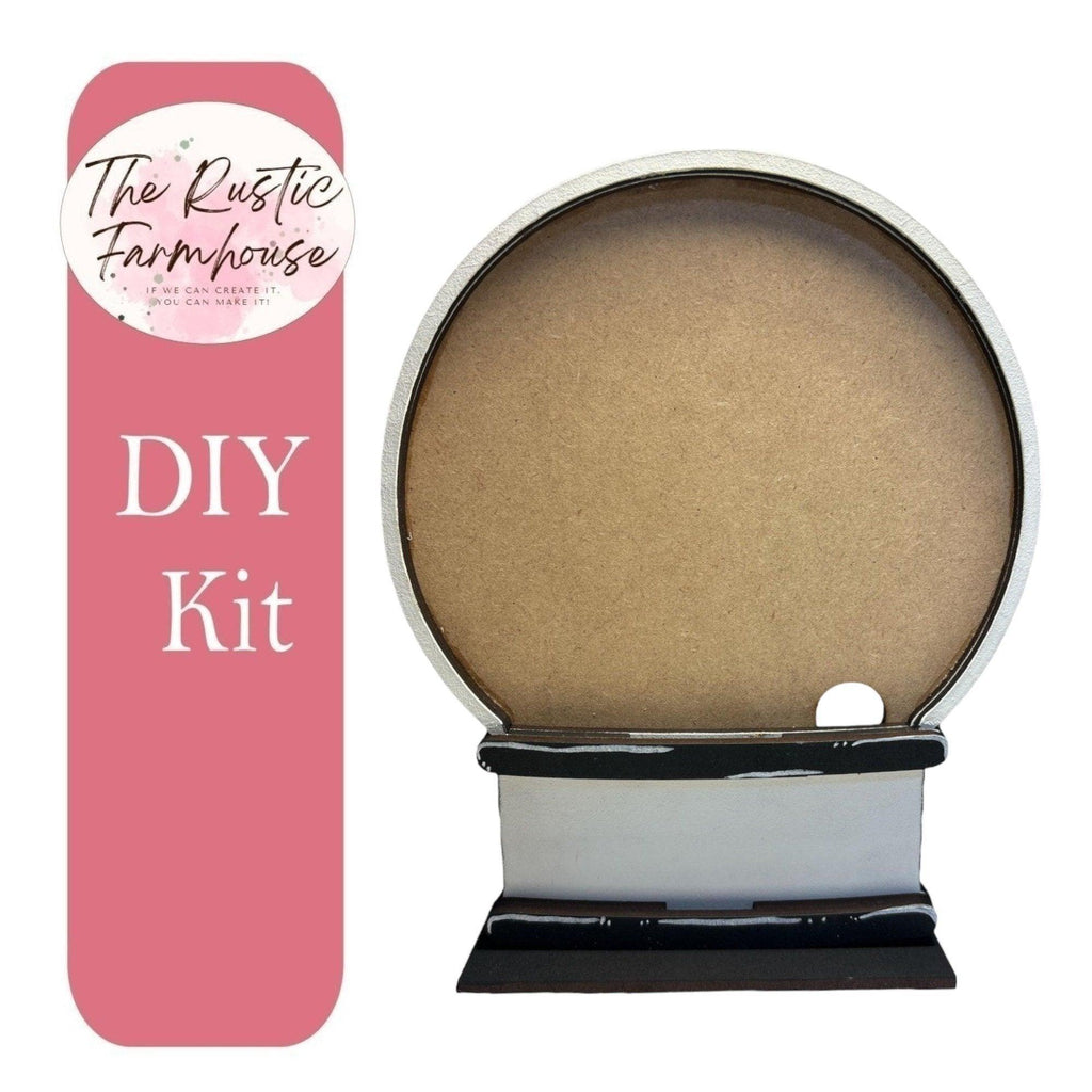 Snow Globe Base for DIY Interchangeable Decor Inserts- Wood Paint Kit - RusticFarmhouseDecor