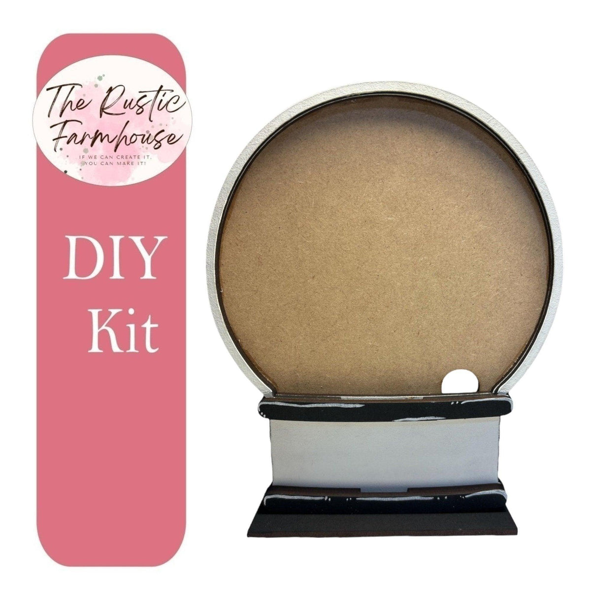 Snow Globe Base for DIY Interchangeable Decor Inserts- Wood Paint Kit - RusticFarmhouseDecor