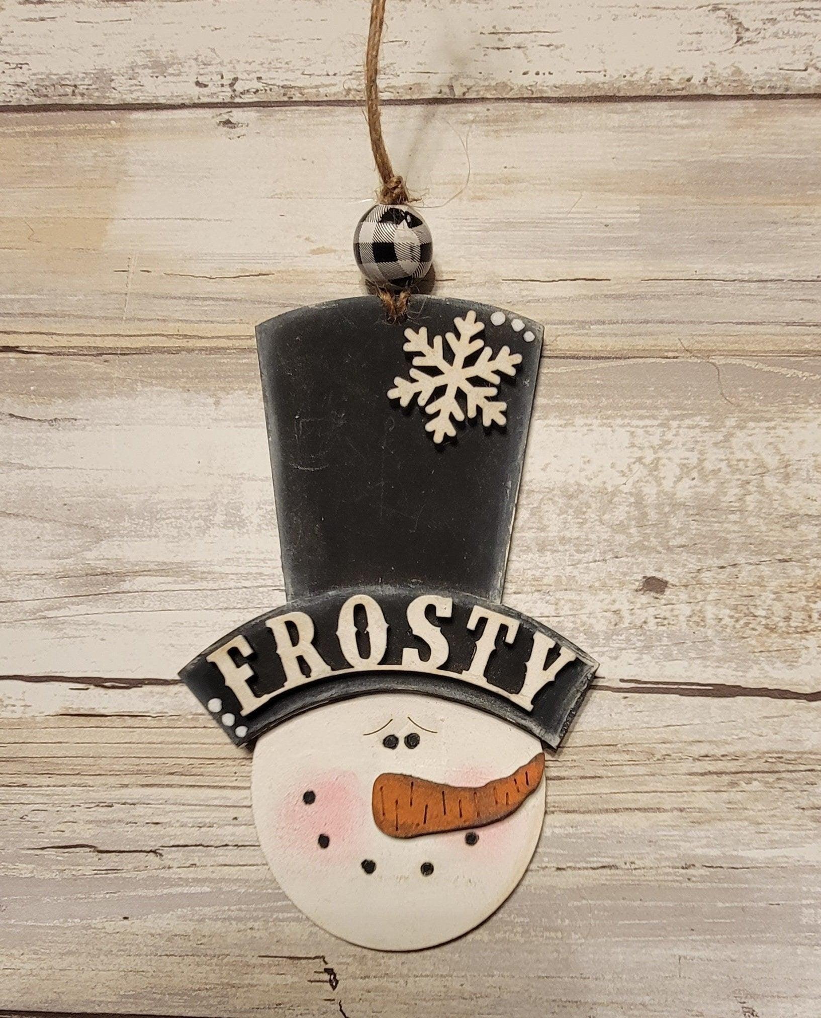Snowmen Frosty Let It Snow Christmas Ornament Set - RusticFarmhouseDecor
