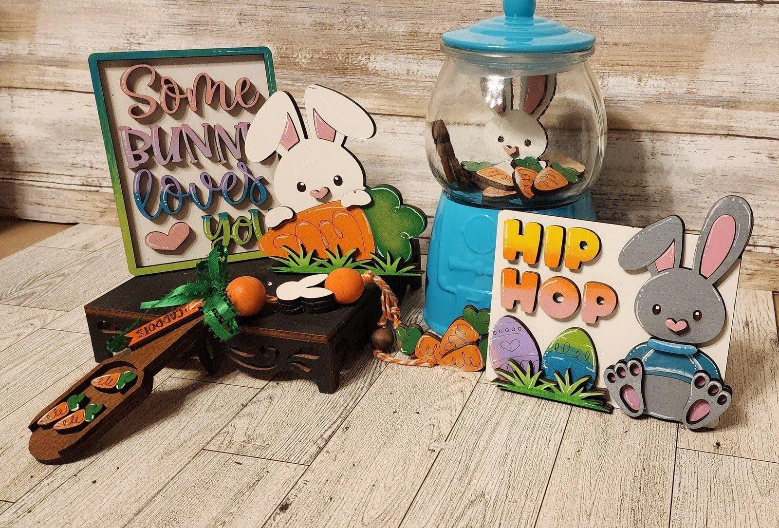 Some Bunny Loves You Tiered Tray Set - DIY - RusticFarmhouseDecor