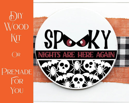 Spooky Nights are Here Again Halloween Decor Door Hanger - RusticFarmhouseDecor