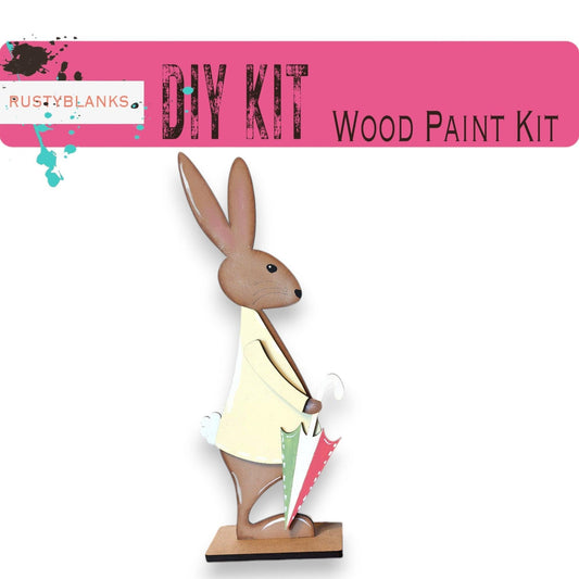 Spring Bunny Couple DIY Shelf Sitter Craft - Great Gift for Mom - RusticFarmhouseDecor