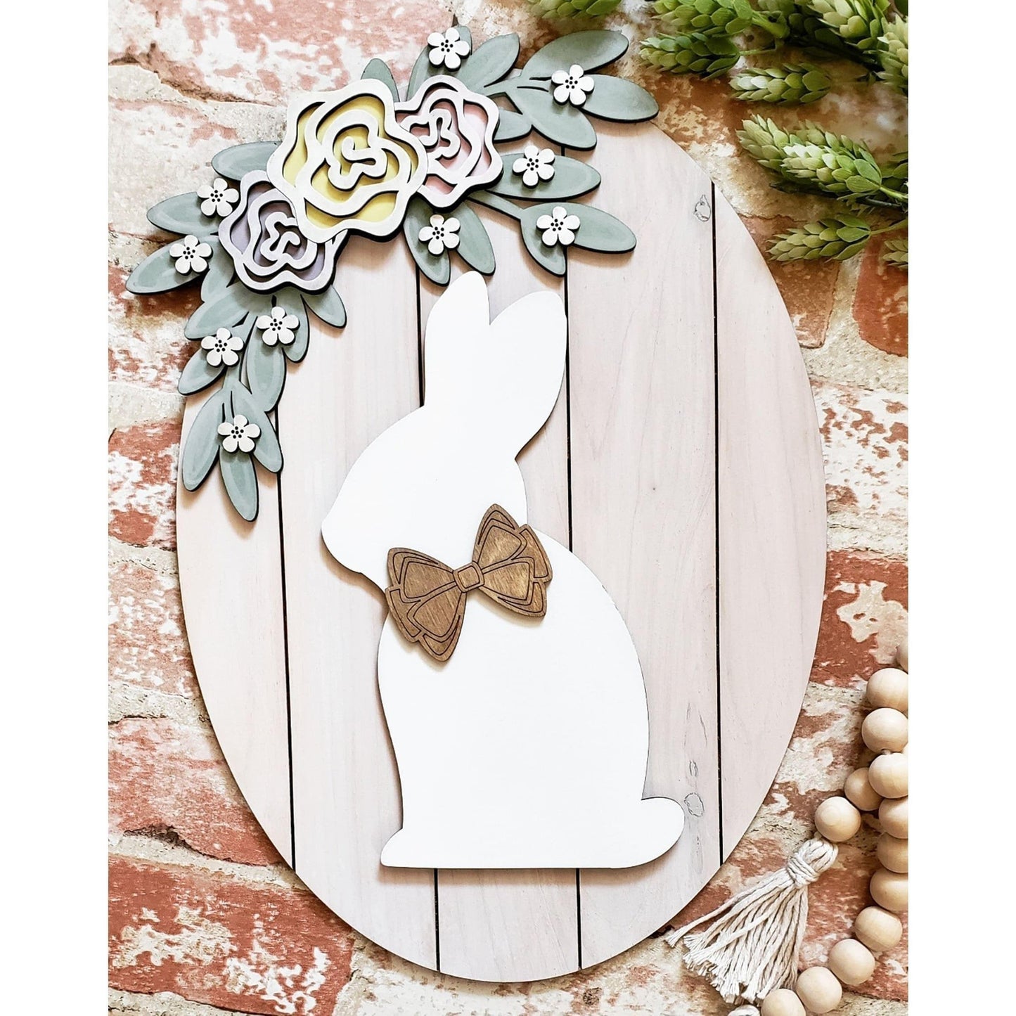 Spring Easter Shiplap Rabbit Signs DIY, DIY Wood Blanks - RusticFarmhouseDecor