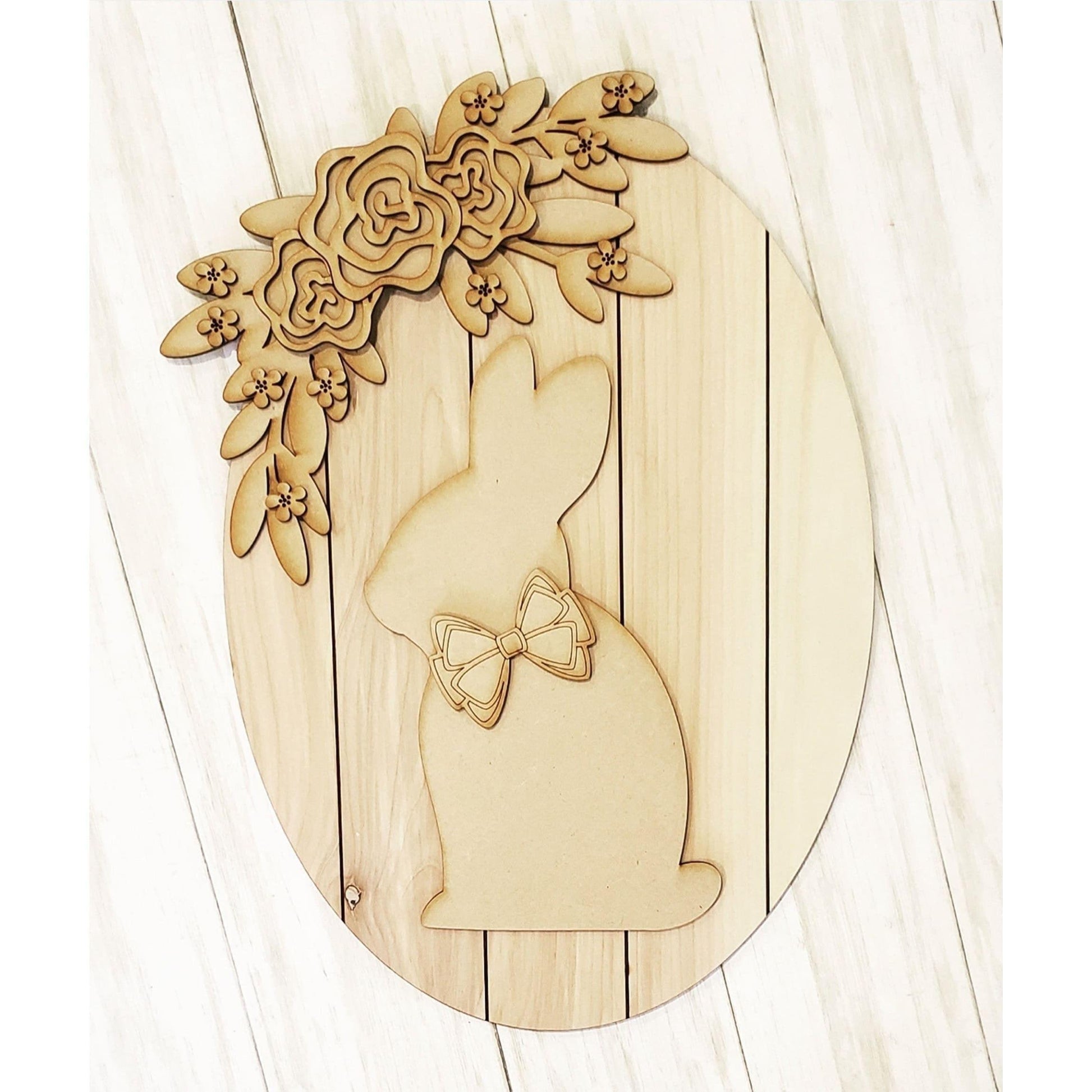 Spring Easter Shiplap Rabbit Signs DIY, DIY Wood Blanks - RusticFarmhouseDecor