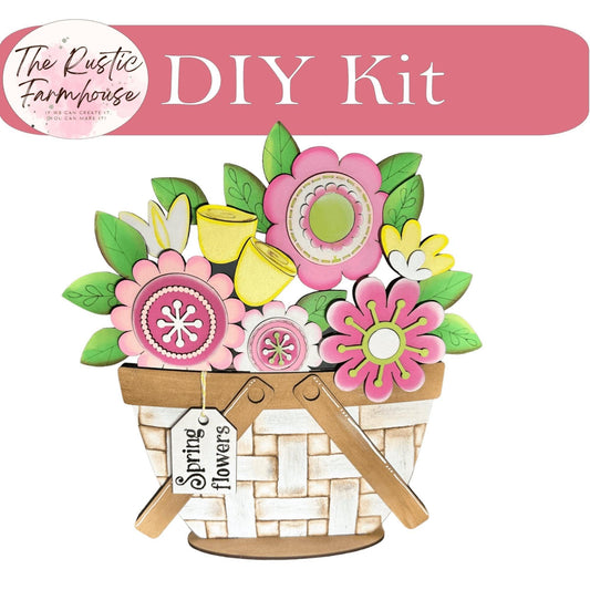 Spring Flowers Insert for the Interchangeable Flower Basket - RusticFarmhouseDecor