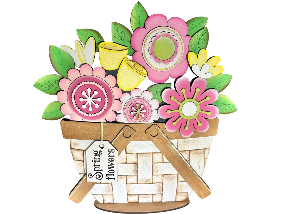 Spring Flowers Insert for the Interchangeable Flower Basket - RusticFarmhouseDecor