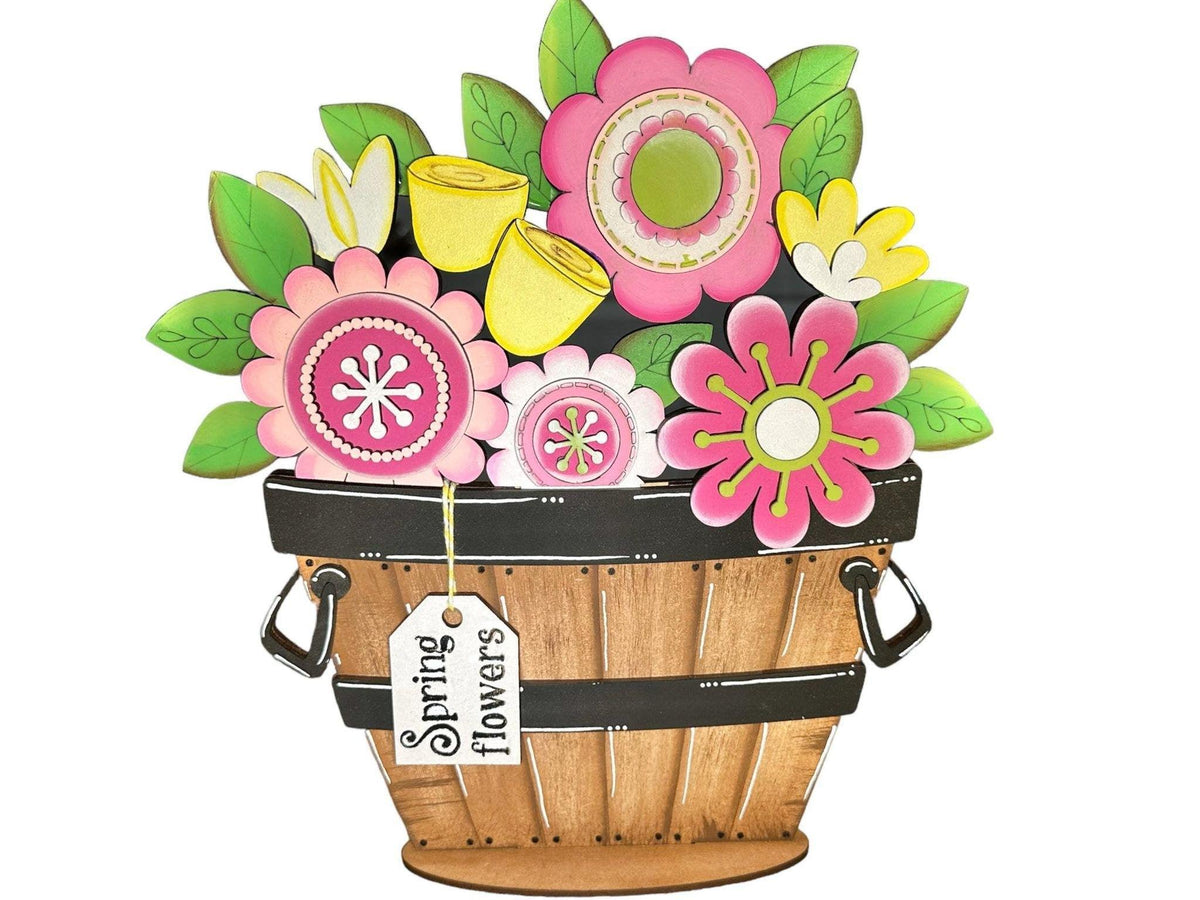 Spring Flowers Insert for the Interchangeable Flower Basket - RusticFarmhouseDecor