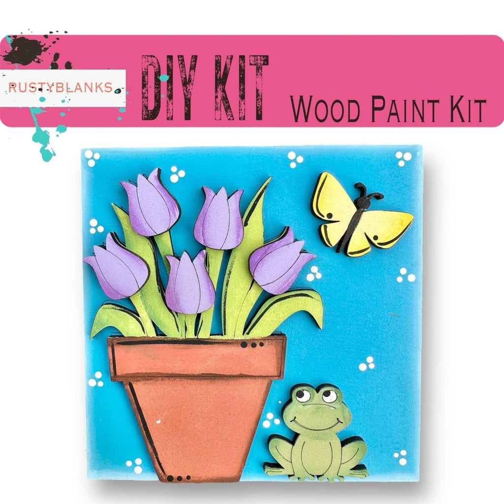 Spring Gnome Tiles For The Leaning Ladder - RusticFarmhouseDecor