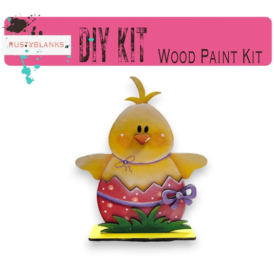 Spring Peep in Egg Wood Kit - RusticFarmhouseDecor