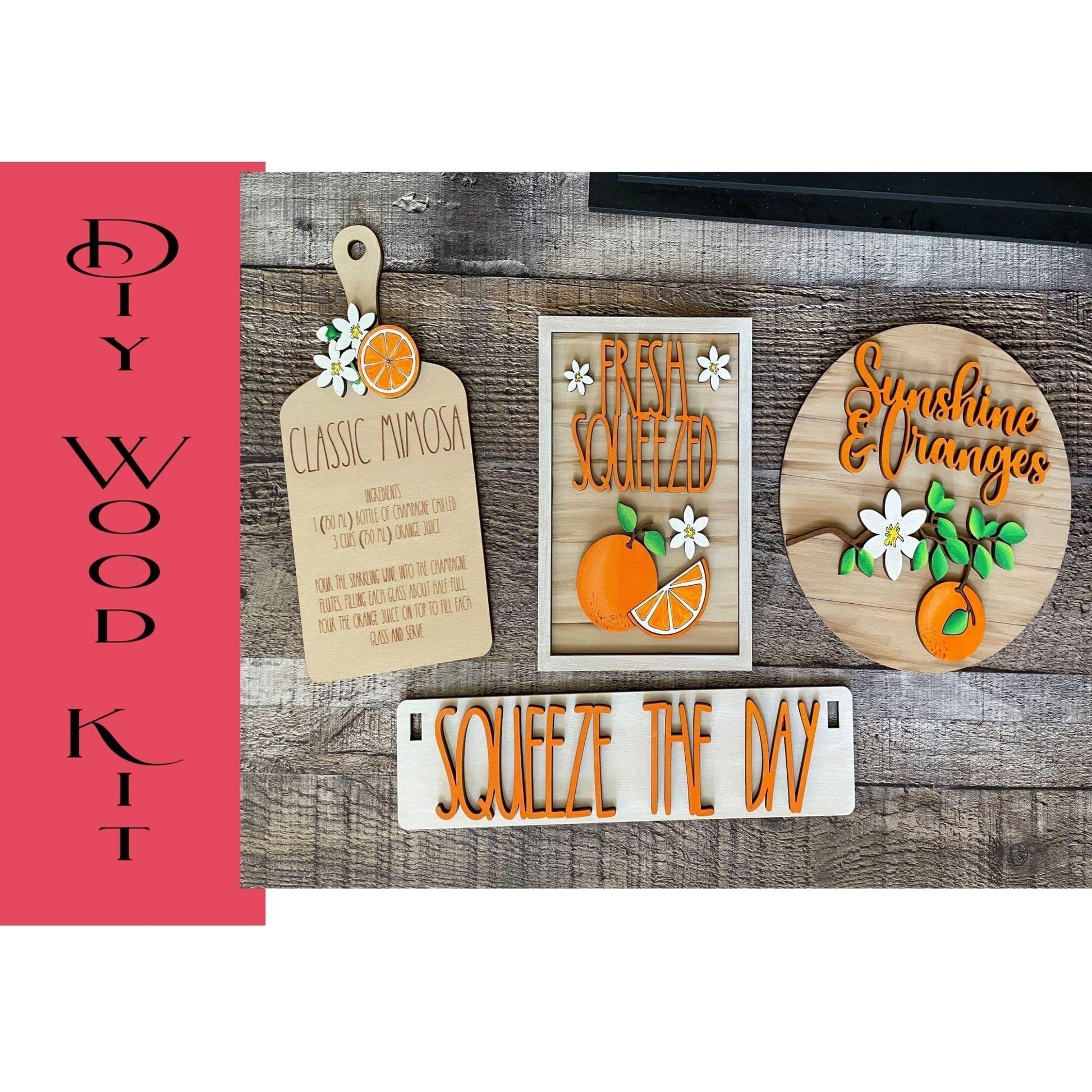 Squeeze the Day Wagon Insert Set - RusticFarmhouseDecor