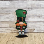 St. Pat's Standing Kiss Me Gnome DIY Shelf Sitter, St Pat's Home Decor DIY - RusticFarmhouseDecor
