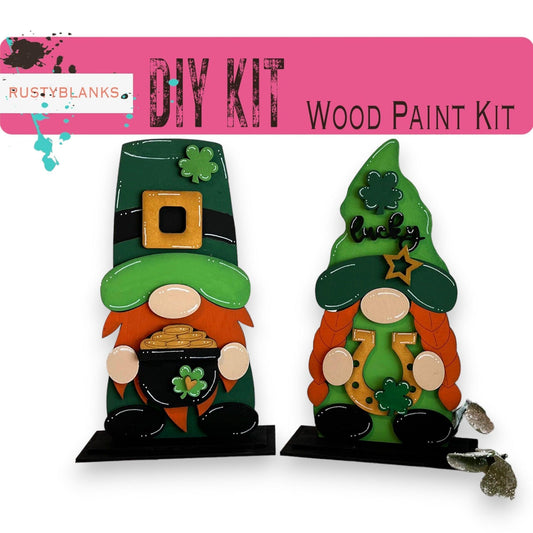 St Pat's Standing Kiss Me Gnome DIY| Leprechaun Gnome | St. Patrick's Day Gnome Diy | Gnome Shelf Sitter | DIY KIT - RusticFarmhouseDecor