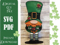 St Pat's Standing Kiss Me Gnome SVG Digital File - RusticFarmhouseDecor