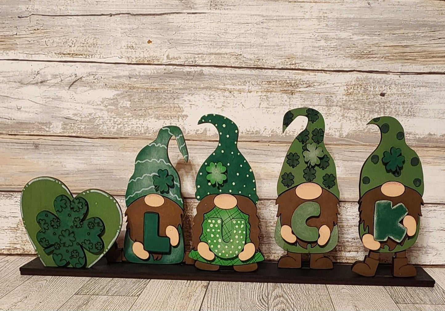 St. Patrick's Day Gnomes, Standing Gnomes, Lucky Gnome, Shelf Sitter Gnomes, Shamrocks, Lucky Leprechauns, Irish Gnomes, shenanigans DIY - RusticFarmhouseDecor