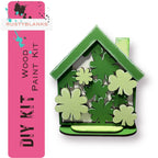 St Patrick's Day Standing Houses Shelf Sitter, Mantle Decor, IrishHome Decor - RusticFarmhouseDecor