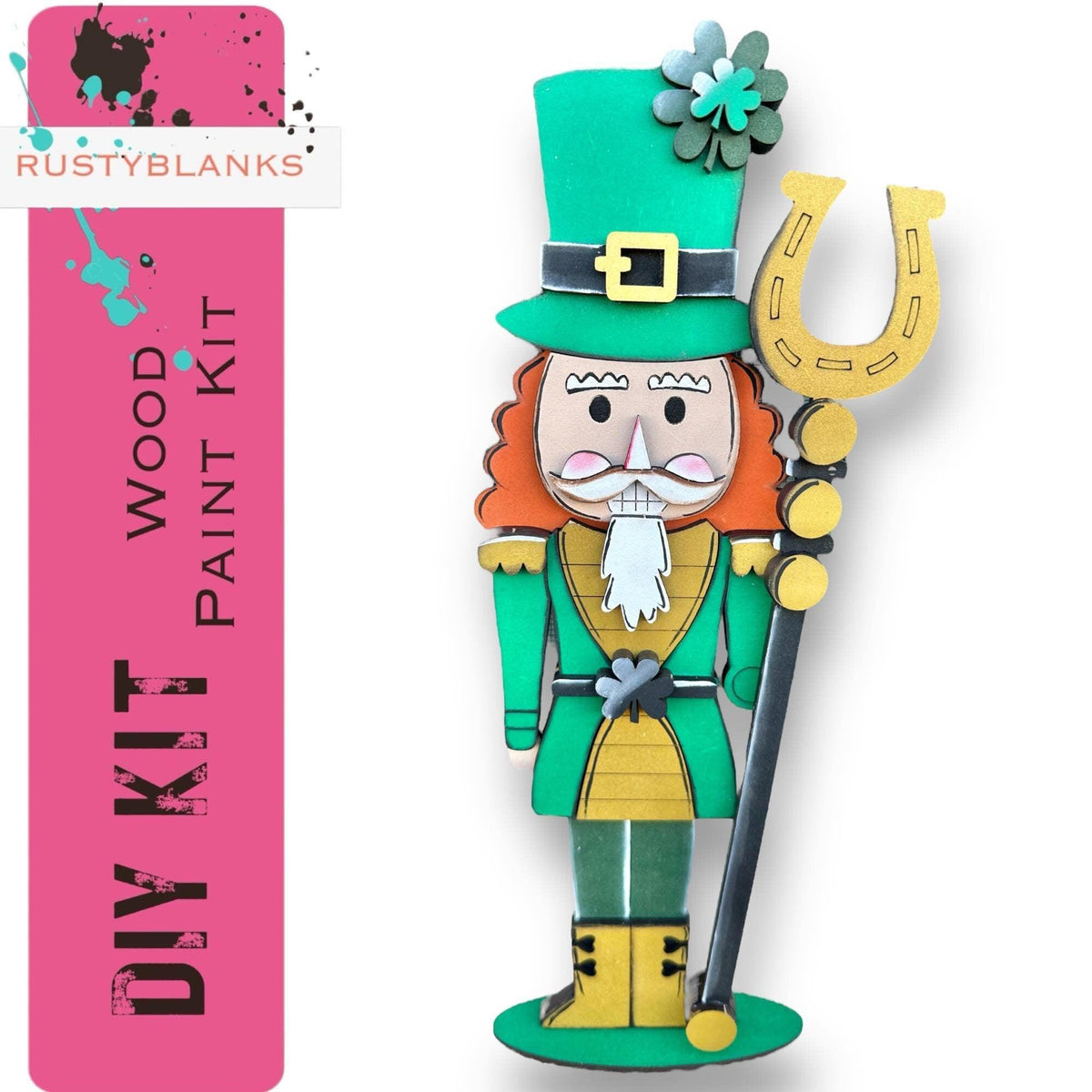 St Patricks Standing Nutcracker Shelf Sitter Decor DIY - RusticFarmhouseDecor