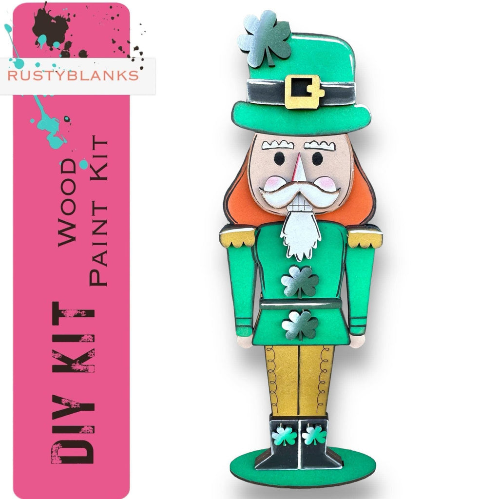 St Patricks Standing Nutcracker Shelf Sitter Decor DIY - RusticFarmhouseDecor