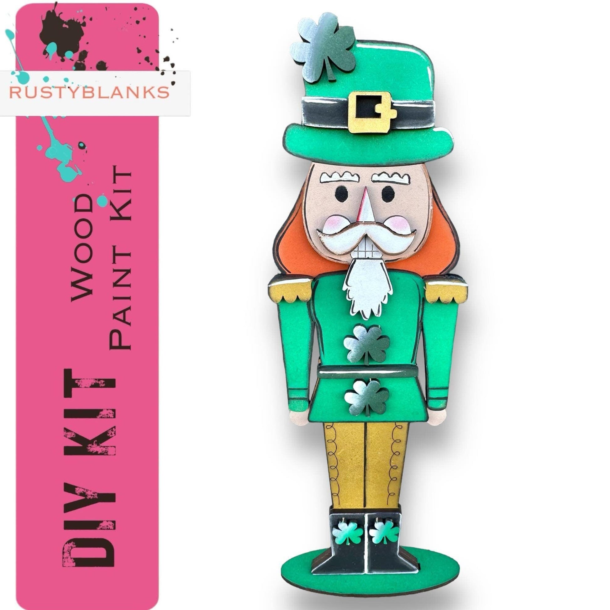 St Patricks Standing Nutcracker Shelf Sitter Decor DIY - RusticFarmhouseDecor