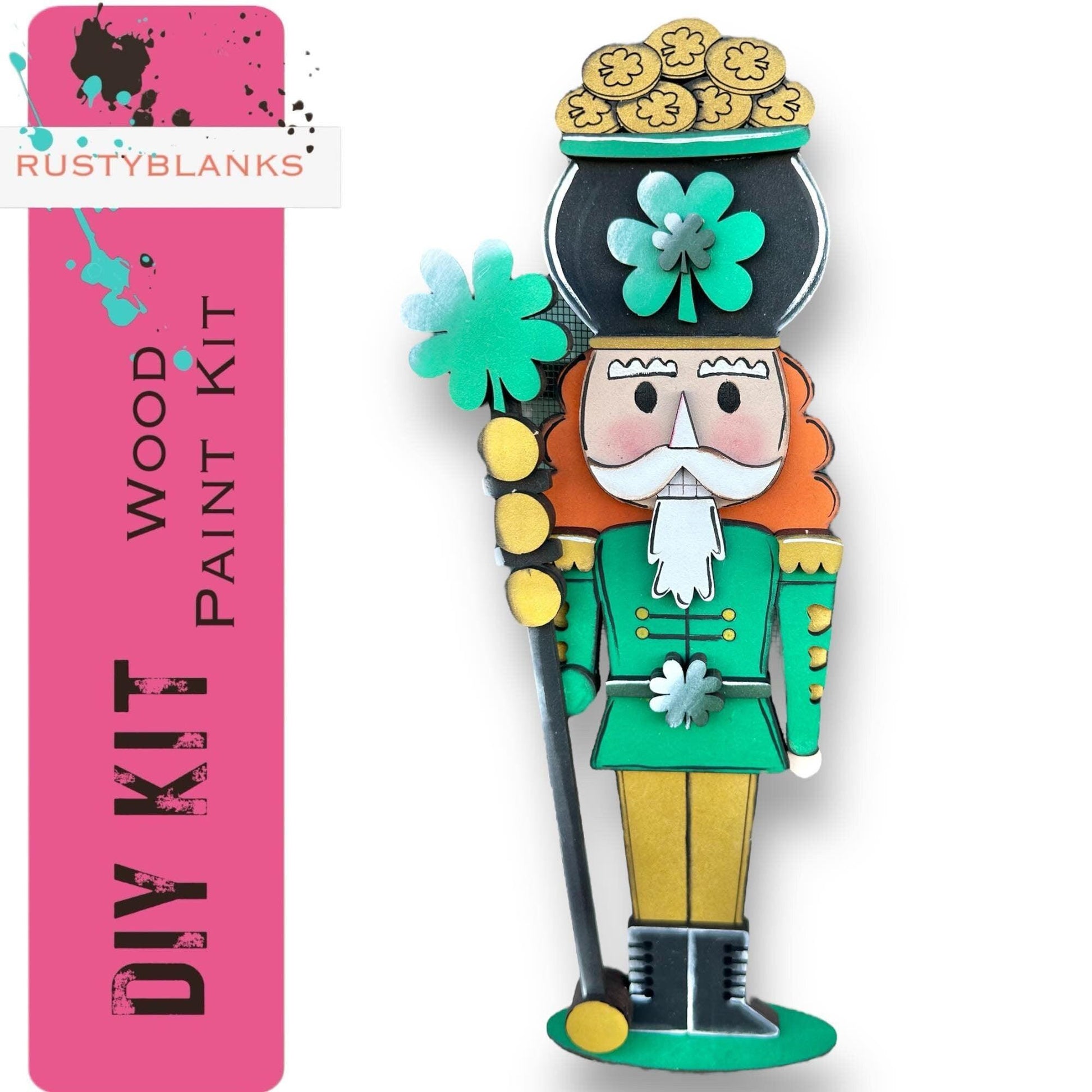 St Patricks Standing Nutcracker Shelf Sitter Decor DIY - RusticFarmhouseDecor