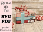 Stacked Books SVG, Interchangeable Faux Books laser cut file, Wood laser cut glowforge stacked books - RusticFarmhouseDecor