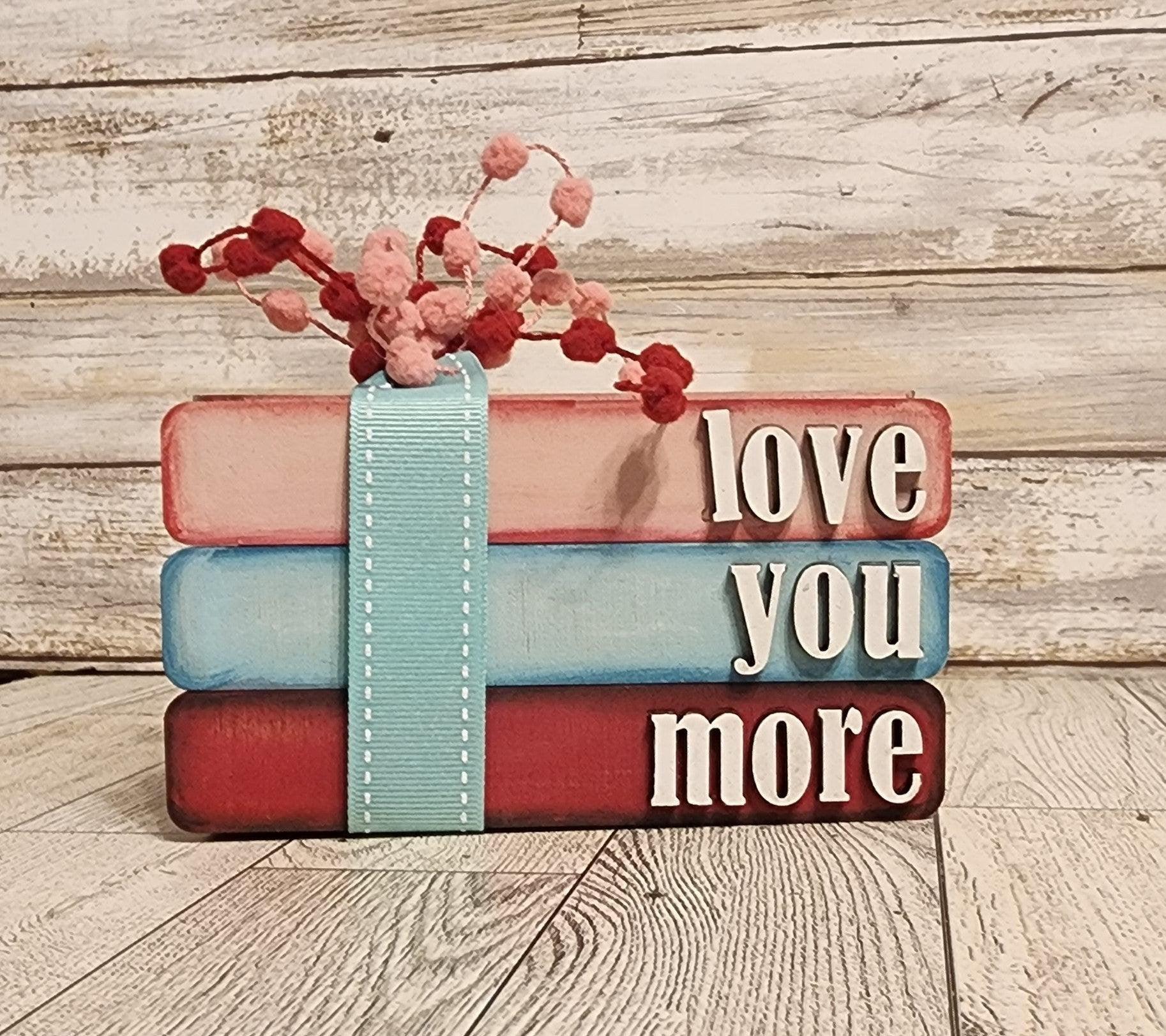 Stacked Books SVG, Interchangeable Faux Books laser cut file, Wood laser cut glowforge stacked books - RusticFarmhouseDecor
