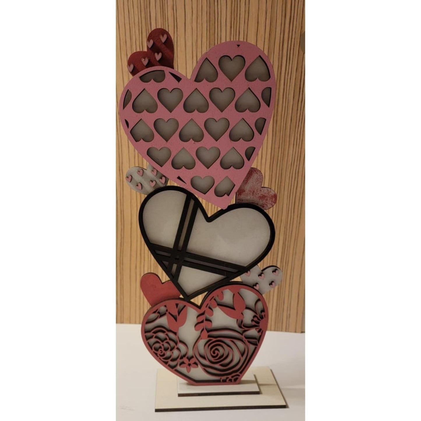 Stacking Valentine's Hearts -DIY - RusticFarmhouseDecor