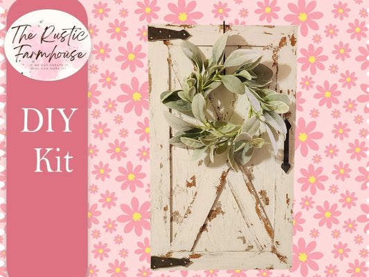 Standing Door Sign Holder Tabletop Door Stand, Wreath Door Decor, Barn Door Sign Holder, DIY Door Decor - RusticFarmhouseDecor
