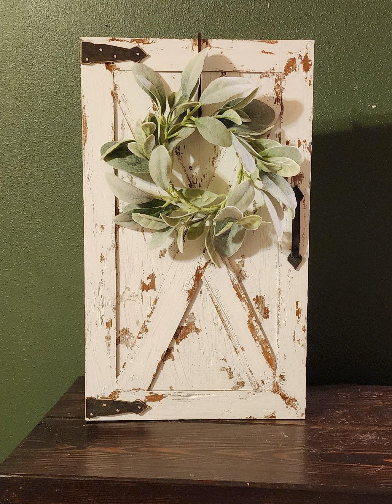 Standing Door Sign Holder Tabletop Door Stand, Wreath Door Decor, Barn Door Sign Holder, DIY Door Decor - RusticFarmhouseDecor