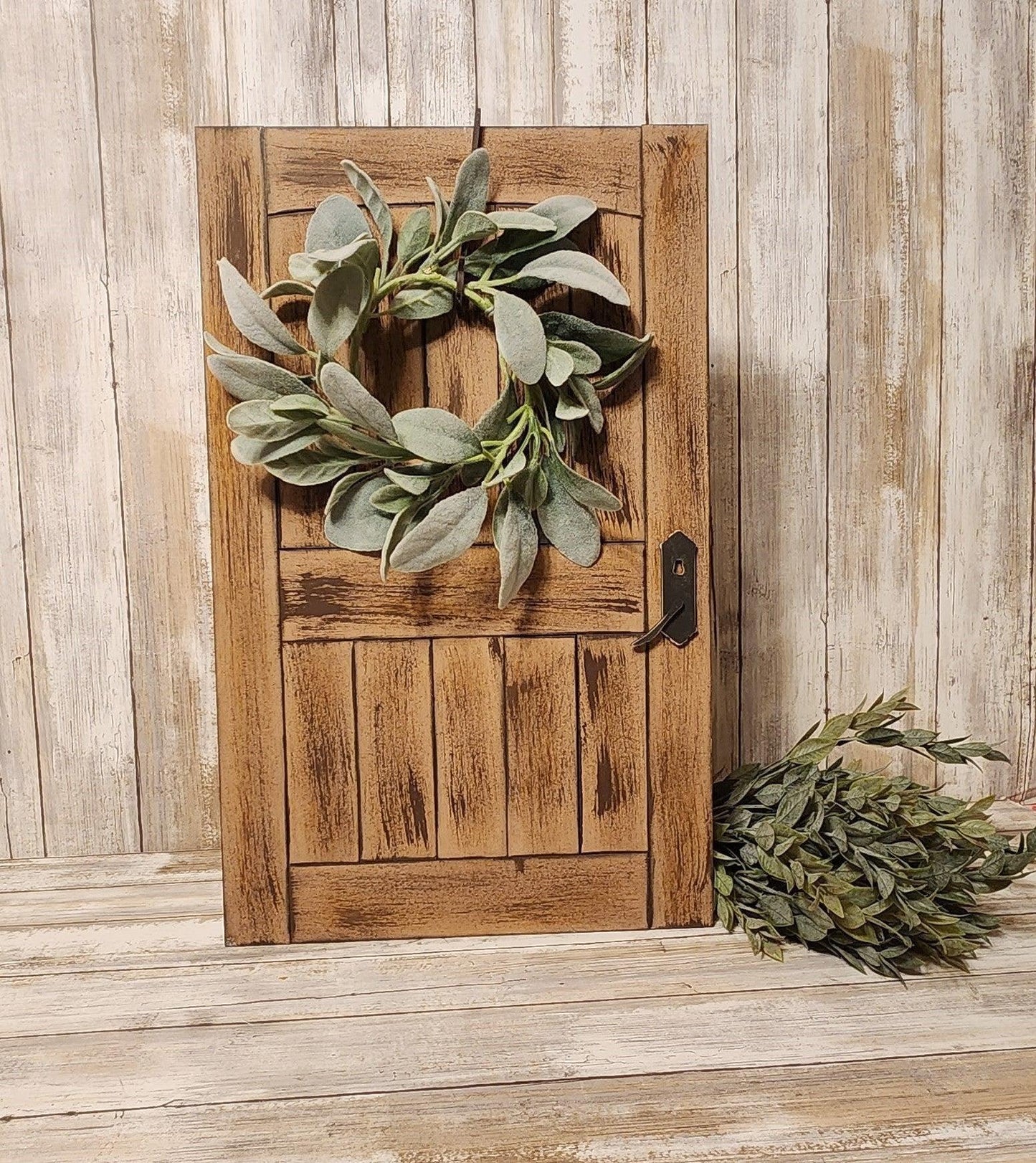 Standing Door Sign Holder Tabletop Door Stand, Wreath Door Decor, Panel Door Sign Holder, DIY Door Decor - RusticFarmhouseDecor