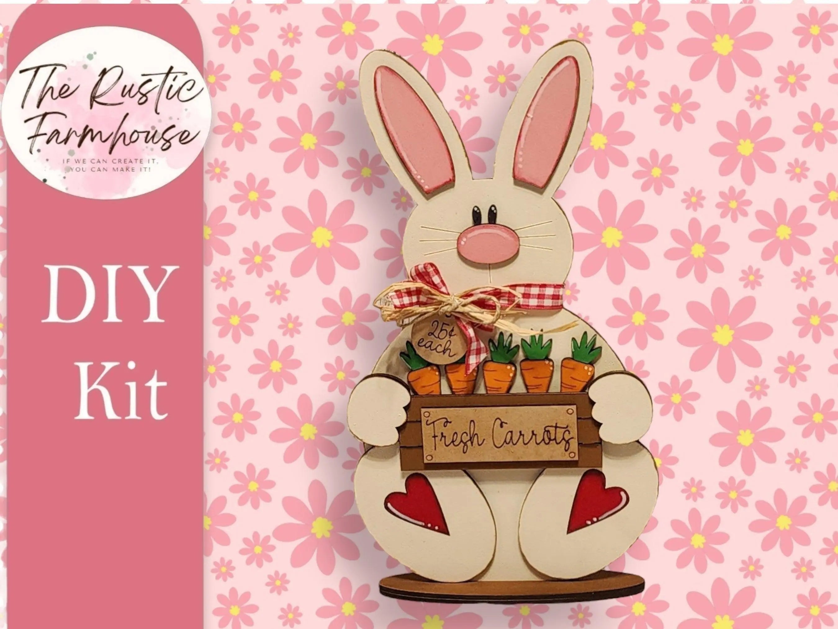 Standing Easter Bunny Shelf Sitter, Carrot Patch Bunny Shelf Sitter ...