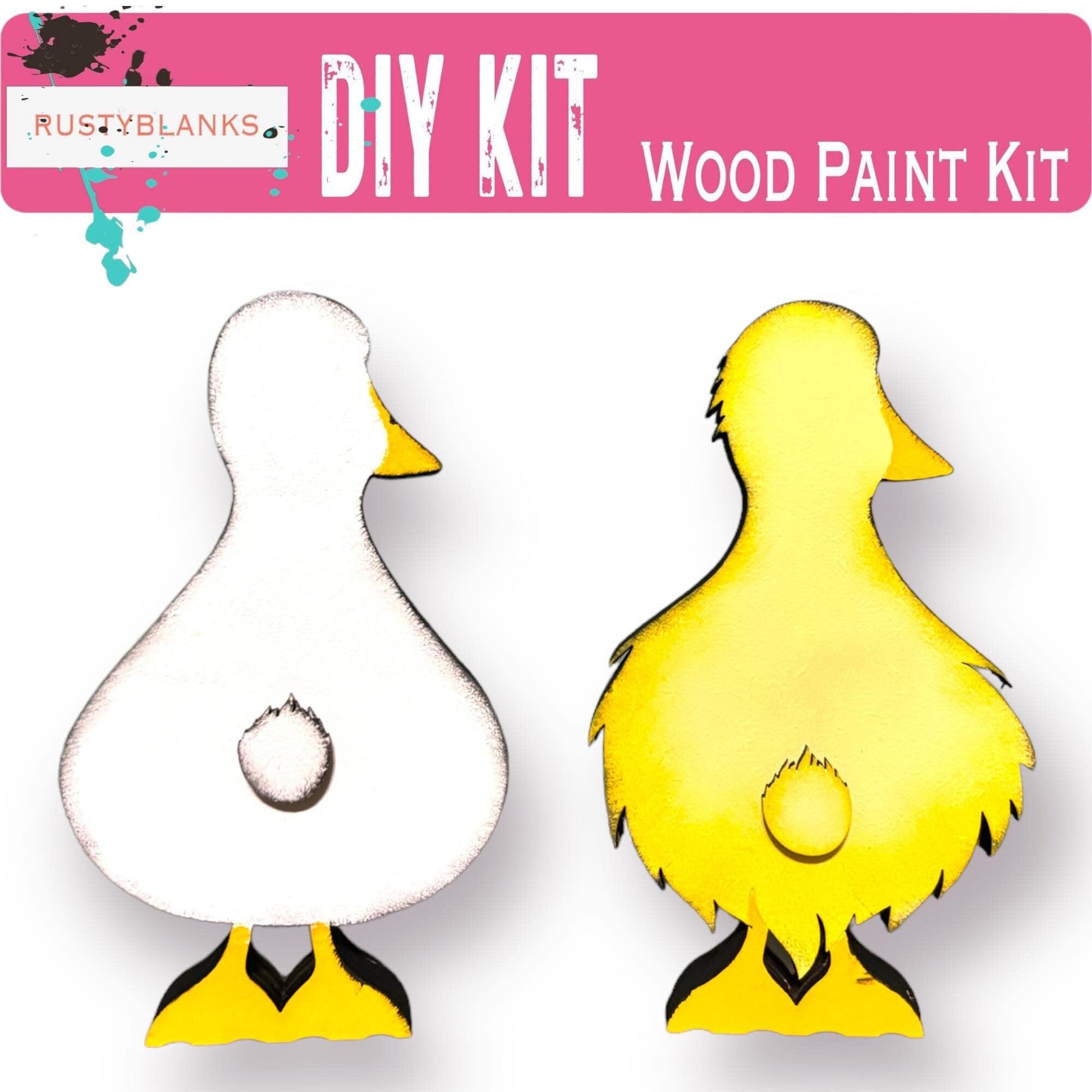 Standing Easter Ducks Double Sided - RusticFarmhouseDecor