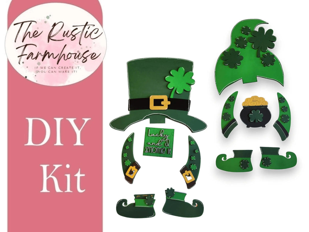 Standing Gnome St Patricks Add On - RusticFarmhouseDecor