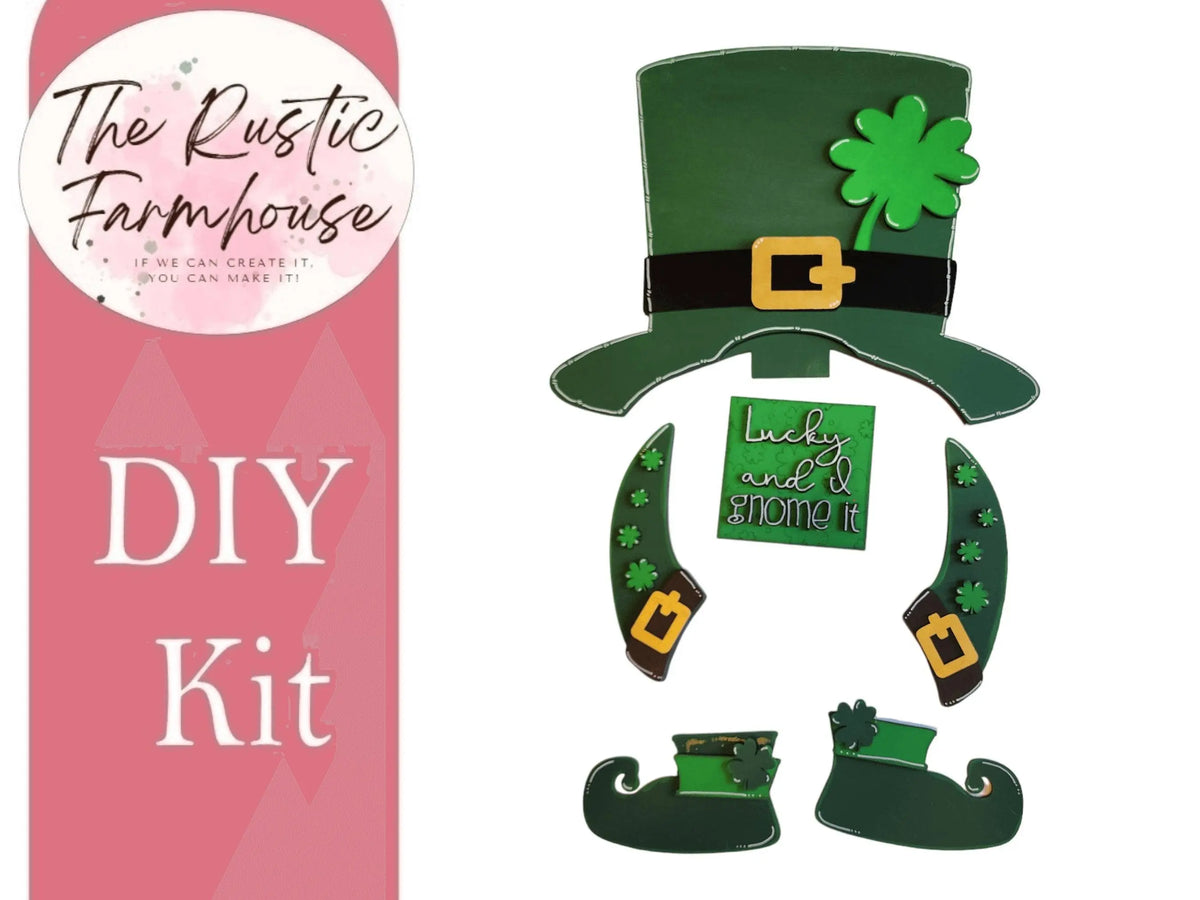 Standing Gnome St Patricks Add On - RusticFarmhouseDecor