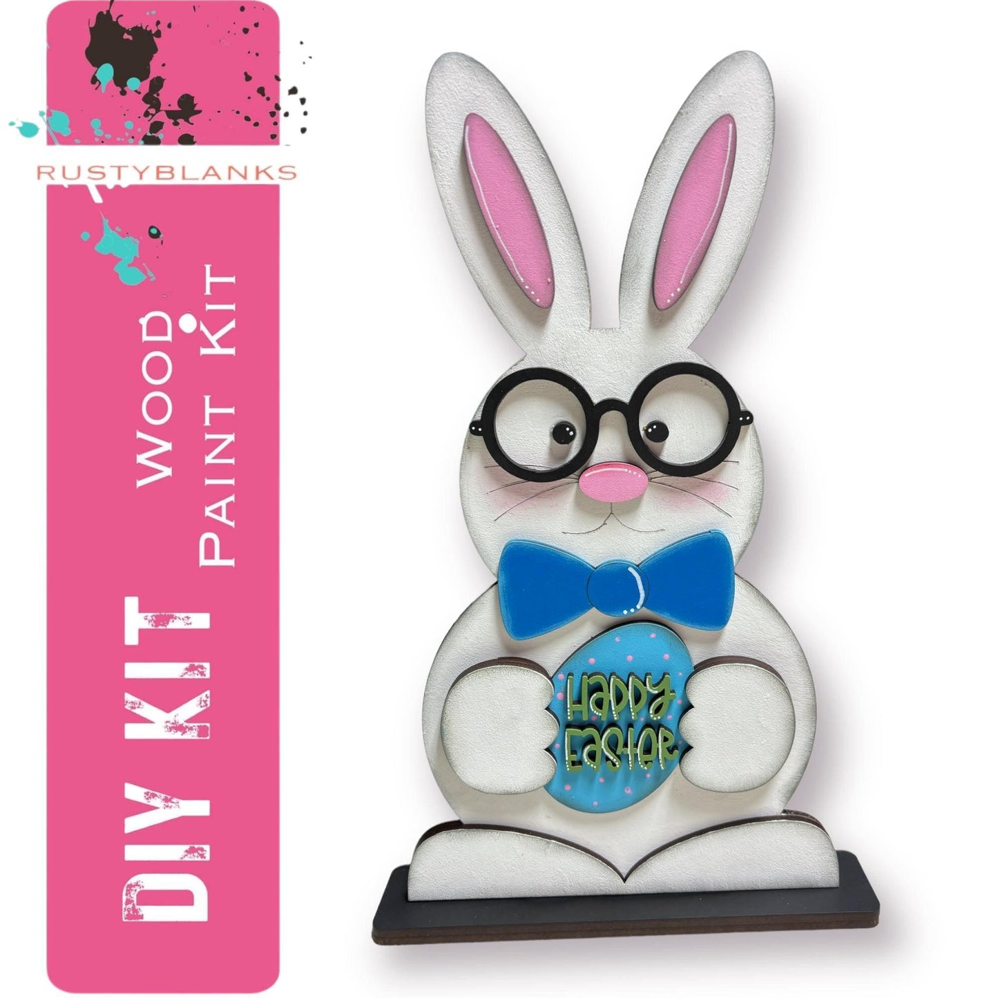 Standing Nerdy Bunny Couple Set Diy Kit for the mantle or tabletop - RusticFarmhouseDecor
