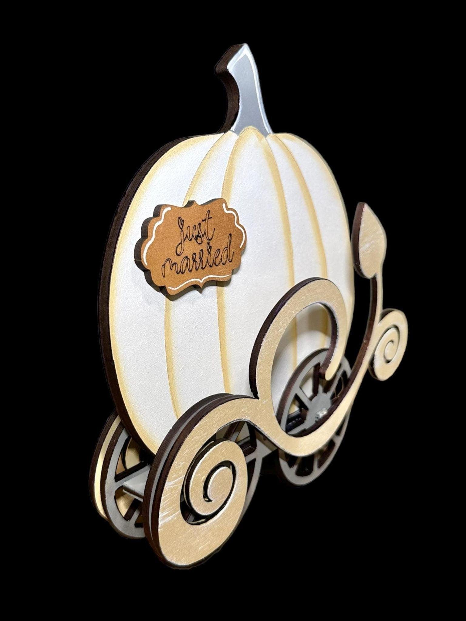 Standing Pumpkin Carriage Self Sitter - RusticFarmhouseDecor