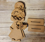 Standing Tiered Tray Mrs. Santa Claus Santa SVG Laser File Glowforge - RusticFarmhouseDecor