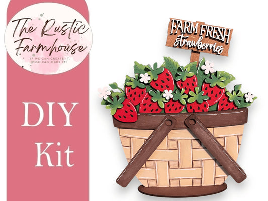 Strawberries Insert for the Interchangeable Flower Basket - RusticFarmhouseDecor