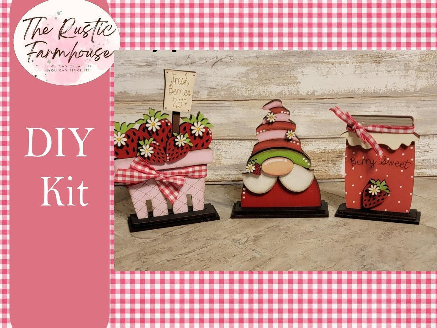 Strawberry Standing Shelf Sitters - RusticFarmhouseDecor