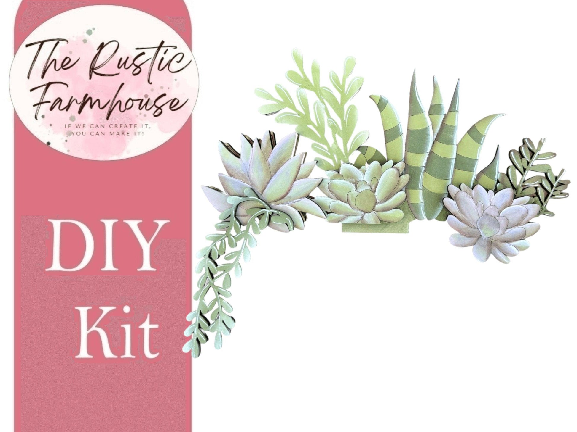 Succulents Insert for the Interchangeable Flower Basket - RusticFarmhouseDecor