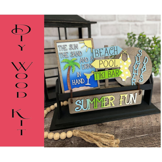 Summer Fun Wagon Insert Set - RusticFarmhouseDecor