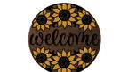 Sunflower Door Hanger, Welcome Front Door Decor DIY Wooden Blanks - RusticFarmhouseDecor