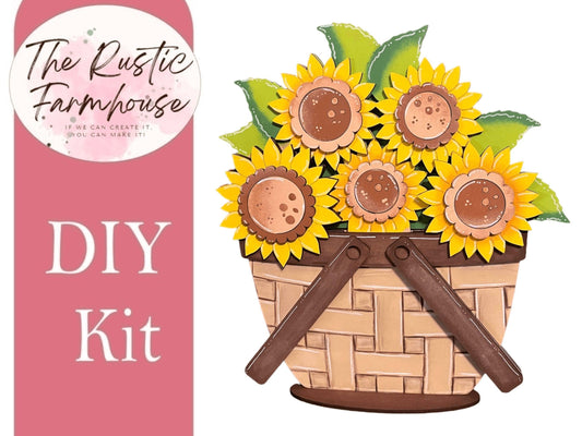 Sunflower Insert for the Interchangeable Flower Basket - RusticFarmhouseDecor