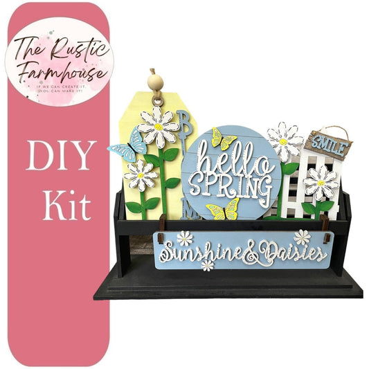 Sunshine & Daisies Interchangeable for Wagon or Raised Shelf Sitter DIY Kit - RusticFarmhouseDecor