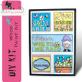 Tall Rectangle Interchangeable Leaning Sign Tile Frame Holder - RusticFarmhouseDecor