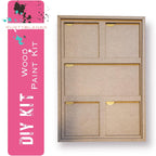 Tall Rectangle Interchangeable Leaning Sign Tile Frame Holder - RusticFarmhouseDecor