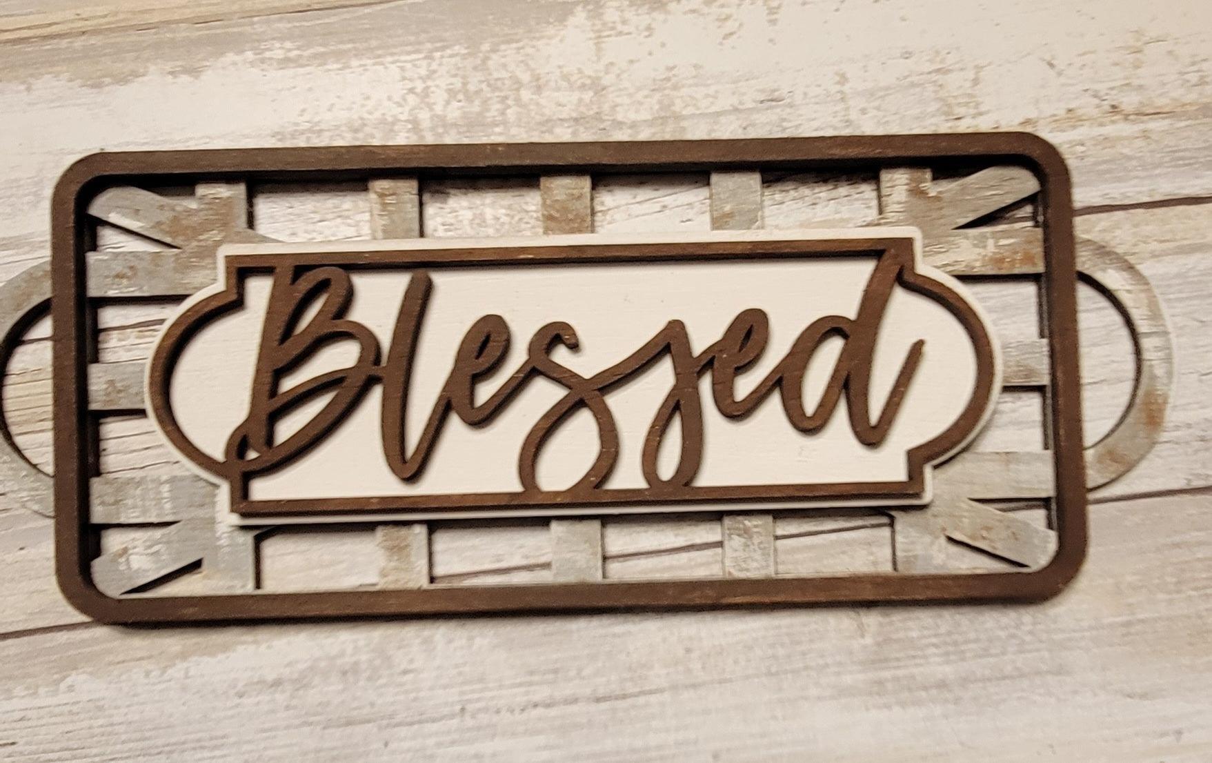 Thankful Grateful and Blessed Faux Tobacco Baskets - RusticFarmhouseDecor