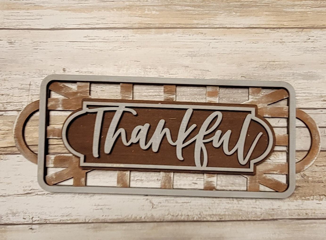 Thankful Grateful and Blessed Faux Tobacco Baskets - RusticFarmhouseDecor